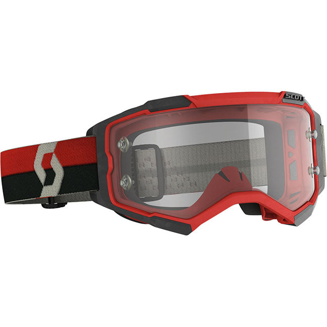 Fury Goggle Red Black Clear Works Lens